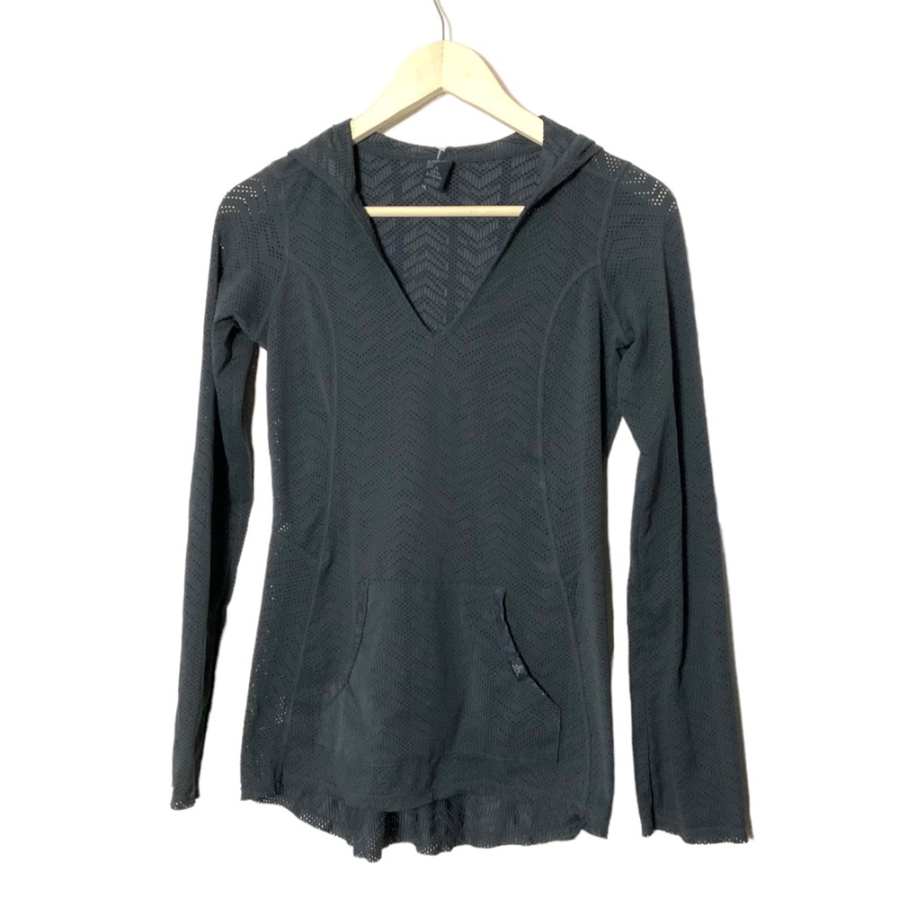 Prana long sleeve gray Mesh Hoodie small